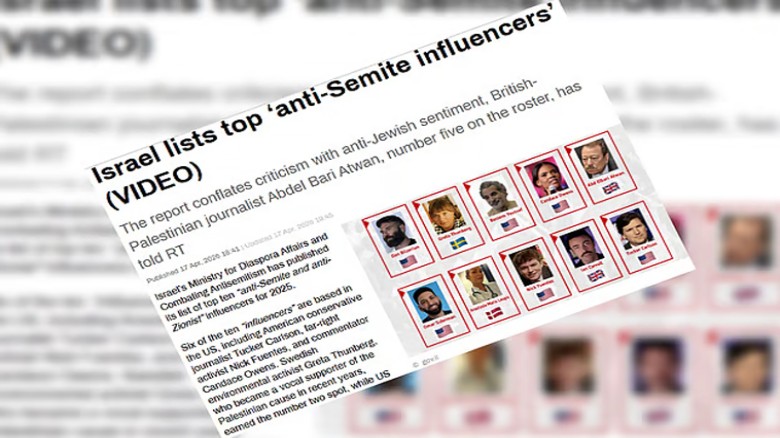 বিশ্বের শীর্ষ ১০ ‘ইহুদিবিদ্বেষী’ ইনফ্লুয়েন্সারের তালিকা প্রকাশ করল ইসরায়েল, এতে কারা আছেন